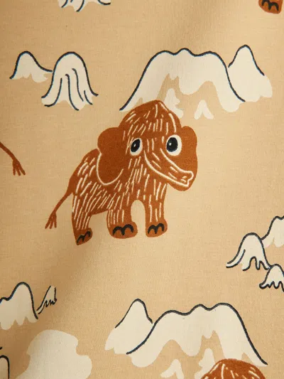 Mini Rodini Kids Mammoth Aop Leggings In Brown