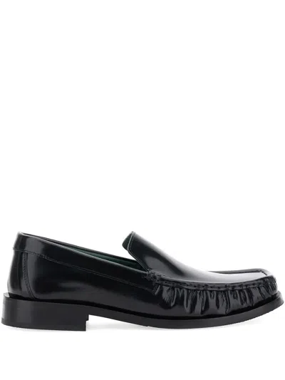 Vinny's Vinnys Black Leather Micahel Moccasins In Multi