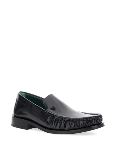 Vinny's Vinnys Black Leather Micahel Moccasins In Multi