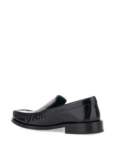 Vinny's Vinnys Black Leather Micahel Moccasins In Multi