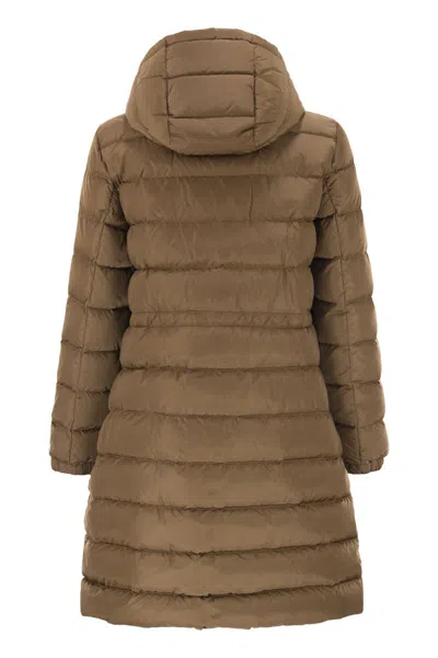 Weekend Max Mara Weekend Maxmara Cerbero Slim Fit Down Jacket In Water Repellent Taffeta In Brown