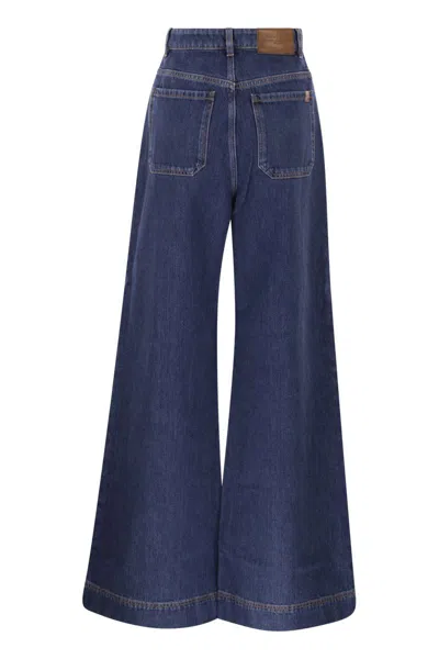 Weekend Max Mara Ciro - Wide Leg Jeans In Cotton Denim In Black