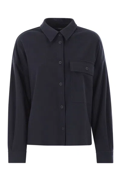 Weekend Max Mara Nancy - Flannel Jersey Jacket In Blue