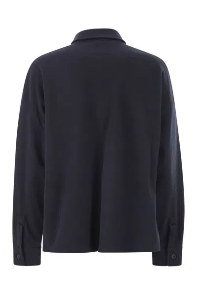 Weekend Max Mara Nancy - Flannel Jersey Jacket In Blue