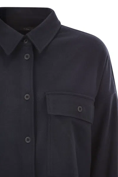 Weekend Max Mara Nancy - Flannel Jersey Jacket In Blue