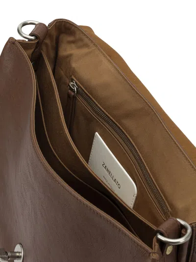 Zanellato Brown Calfskin Handbag In Brown