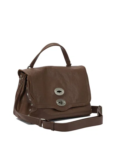 Zanellato Brown Cow Leather Handbag In Brown