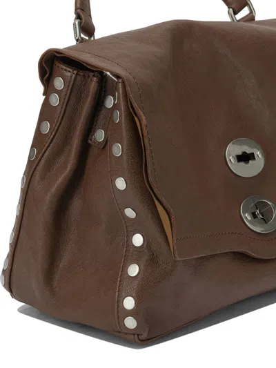 Zanellato Brown Cow Leather Handbag In Brown
