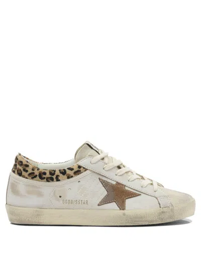 Golden Goose Super Star Calf Hair And Suede-trimmed Distressed Leather Sneakers In Multi