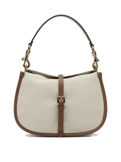Etro Pony Medium Shoulder Bag Gold Hardware Top Handle In Neutral