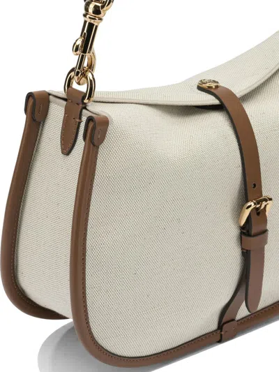 Etro Pony Medium Shoulder Bag Gold Hardware Top Handle In Neutral