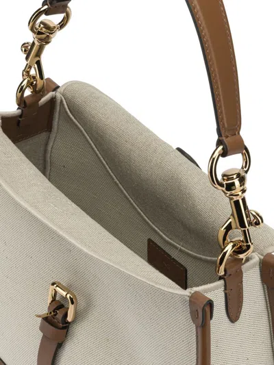 Etro Pony Medium Shoulder Bag Gold Hardware Top Handle In Neutral