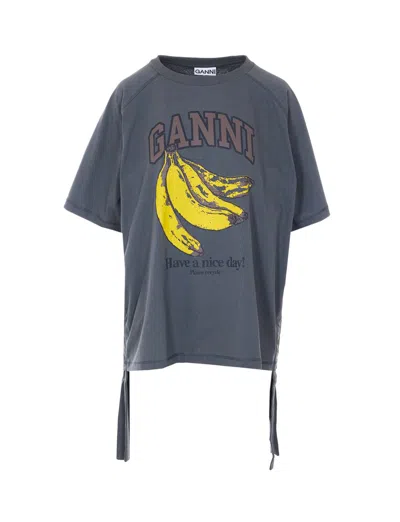 Ganni T-shirts And Polos In Gray