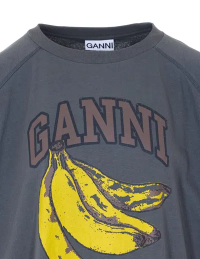Ganni T-shirts And Polos In Gray