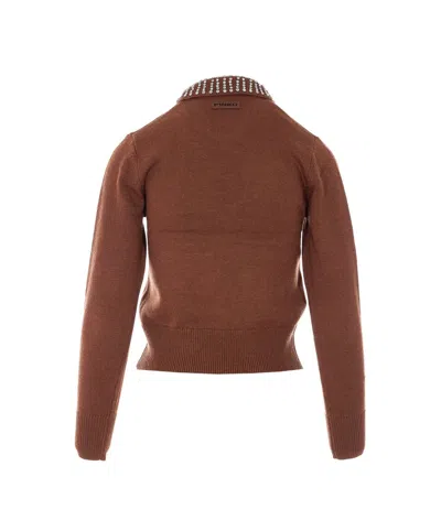 Pinko Sweaters In Brown