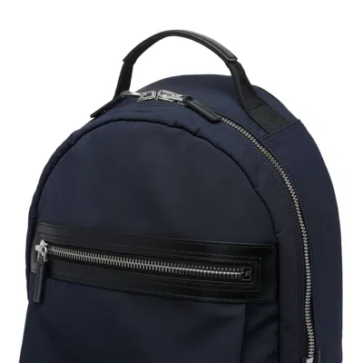 Tom Ford Leather-trimmed Nylon Backpack In Blue