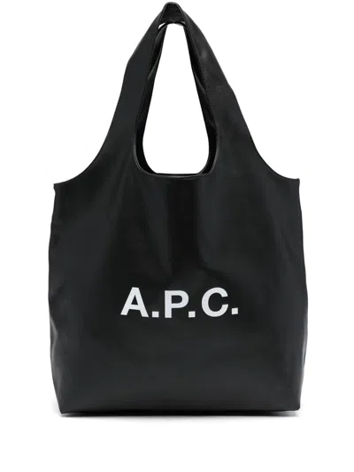 Apc A.p.c. Ninon Canvas Tote Bag In Black
