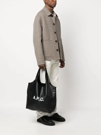 Apc A.p.c. Ninon Canvas Tote Bag In Black