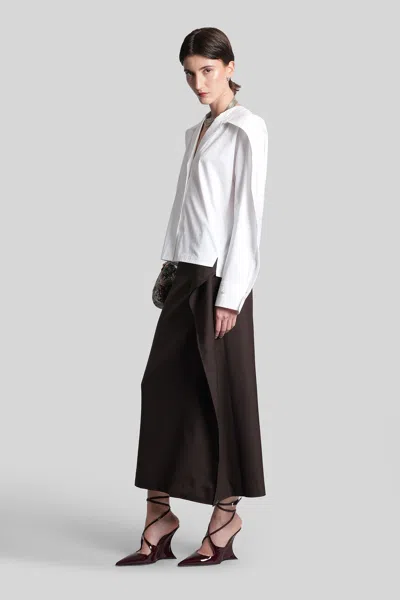 Séfr Pearl Skirt In Brown Polyester In Brown