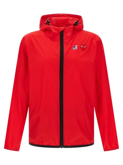 Comme Des Garçons Play X K-way Jacket In Red