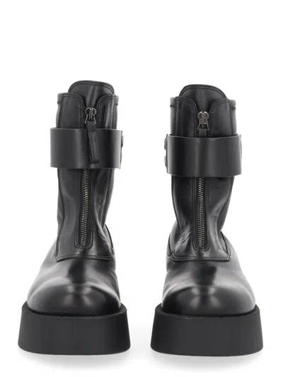 Premiata Leather Boot In Black