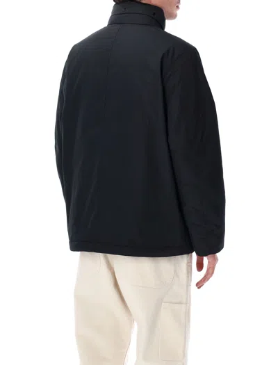 Stone Island Padded Field Jacket In Micro Twil In Black