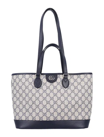 Gucci Ophidia Medium Tote Bag In Blue