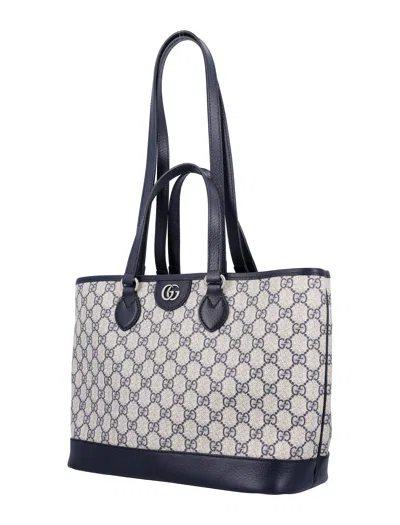 Gucci Ophidia Medium Tote Bag In Blue