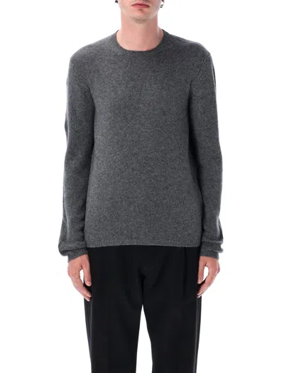 Prada Cashmere Crew Neck Sweater Long Sleeves In Animal Print