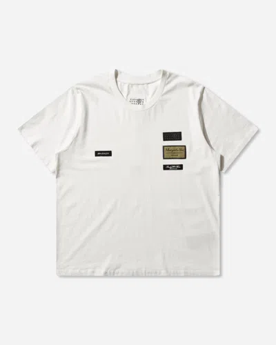 Mm6 Maison Margiela Patch Graphic Crew Neck Short Sleeve T-shirt In White