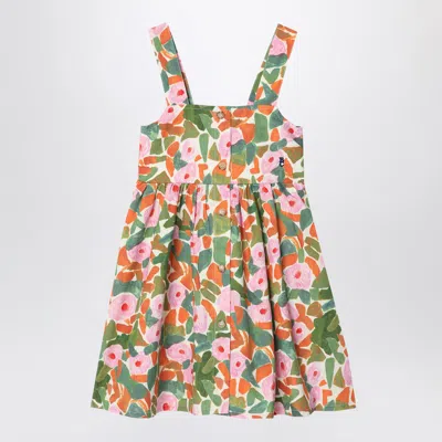 Bobo Choses Multicolored Floral Patterned Dress In Green