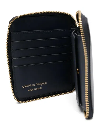 Comme Des Garçons Wallet "classic Leather Line 125x105 Mm" Wallet In Blue