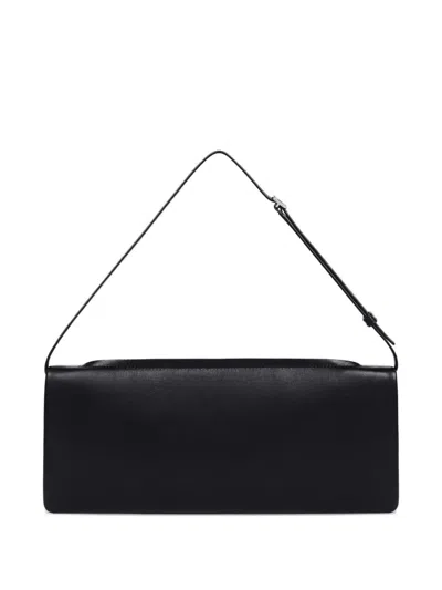 Courrèges Courregès Leather Flap Purse In Black