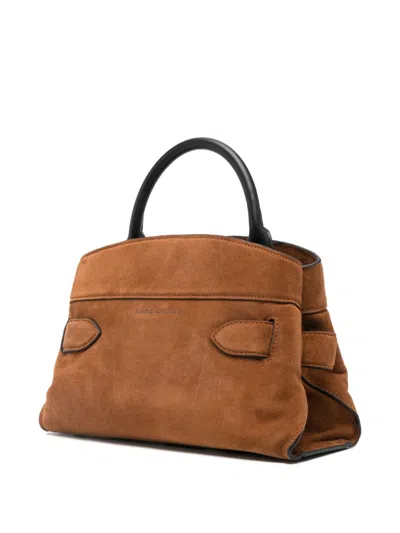 Marc Jacobs Small Satchel Leather Shoulder Bag Top Handle In Brown