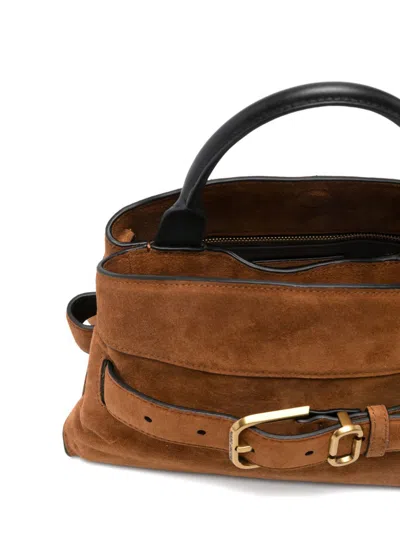 Marc Jacobs Small Satchel Leather Shoulder Bag Top Handle In Brown