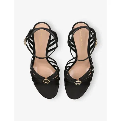 Gianvito Rossi Crepe Ankle-strap Platform Sandals In Black