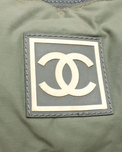 Pre-owned Chanel Cc Sport Line Boston Bag In Green