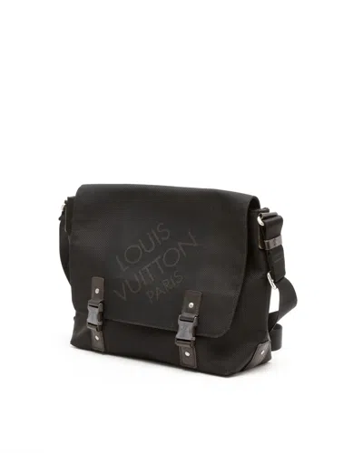 Pre-owned Louis Vuitton Damier Geant Loup Messenger Bag In Black
