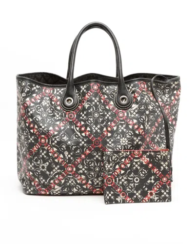 Pre-owned Chanel Coco Optic Large Caviar Travel Tote Bag In Multi