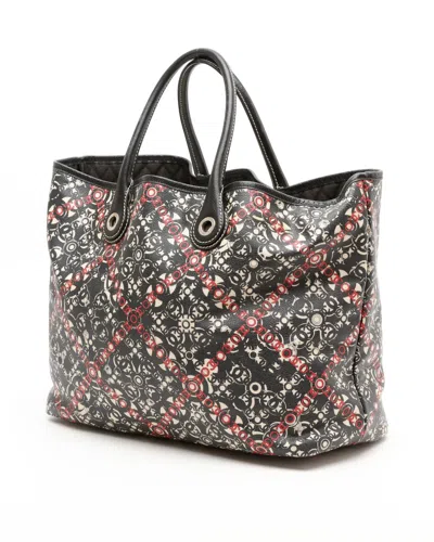 Pre-owned Chanel Coco Optic Large Caviar Travel Tote Bag In Multi