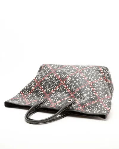 Pre-owned Chanel Coco Optic Large Caviar Travel Tote Bag In Multi