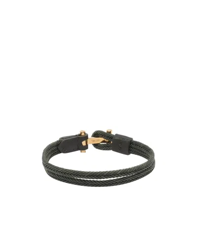 Tom Ford T Logo Plaque Bracelet In Black