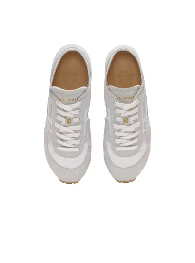 Balmain Racer 45 Sneakers In Lambskin And Suede In Multi