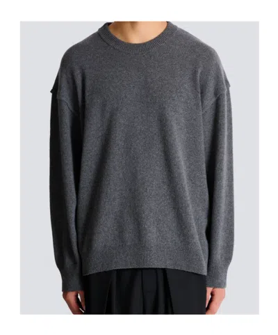 Balmain Eco-cashmere Sweatshirt In Gray