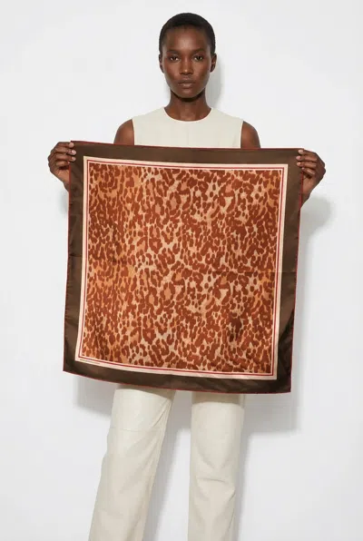 Jessie Zhao New York Leopard Allure Double Sided Silk Scarf In Multi