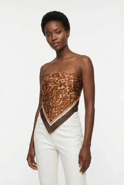 Jessie Zhao New York Leopard Allure Double Sided Silk Scarf In Multi