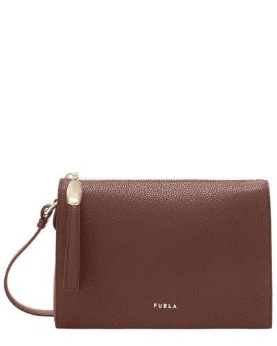Furla Ofelia Leather Crossbody In Brown