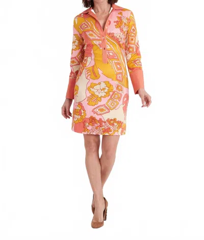 Ck Bradley Ivy Dress In Whirlwind Marigold In Multi