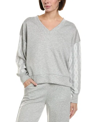 Ariella Scuba Sweatshirt In Silver