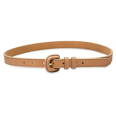 Laurel And Gold Women's Santa Monica Leather Belt In Brown In Brown